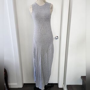 Pinstripe Linen Sleeveless Dress